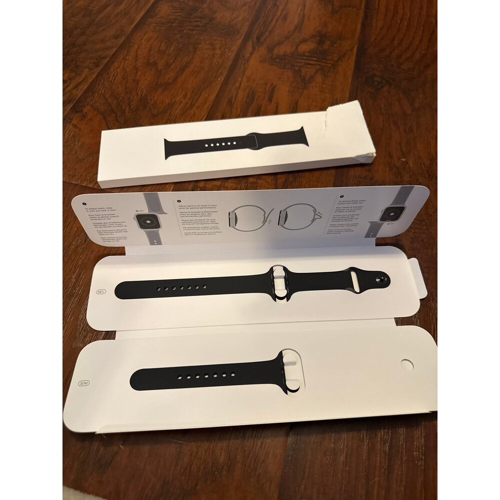 Genuine Apple Watch Sport Band Black M/L & S/M OEM w/ Original Box 44 mm